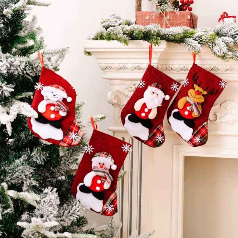 Santa Stocking Sock Candy Bags